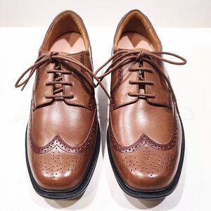 Dr. Comfort Wing Dress Shoes Oxfords Men’s 10.5W Tan Brown Leather Diabetic 8320